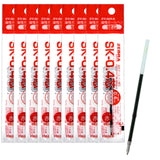 Zebra BRSK04R OilBased Ballpoint Pen Refill, Taprip, SK0.4 Core, Red, 10 Pieces