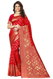 Sugathari Womens Art Silk Red Kanchipuram Saree (SAN PARI 73 RED)