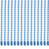 Lemonkey 10Pcs Ball Beads Chains Bulk,Blue Keychains Rings Metal Chains,4 Inch Dog Tag Metal Small Chains with Connectors for Ha