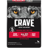 CRAVE Grain Free High Protein Adult Dry Dog Food, Beef, 12 lb. Bag