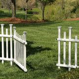Zippity Outdoor Products ZP19028 Unassembled Madison Vinyl Gate Kit with Fence Wings (62in W x 30in H), White