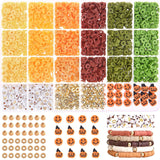 Megoogo Thanksgiving Day Fall Clay Beads Set, 2340pcs Autumn DIY Crafts Beads with 185pcs Charm Beads for Bracelets Making Kit,
