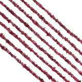 GemMartUSA Pink Tourmaline Natural Chip Beads, 34 Inch Bead Strand, 3-7mm, Polished Genuine Gemstones, Strung DIY Jewelry Making