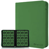 Card Binder 9 Pocket with Zipper,360 Pockets Trading Card Holder Book, Premium PU Cover Zip Folder Binder for TCG, MTG,Sports Ca