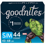 Goodnites Bedwetting Underwear For Boys S/M 44 Ct Size 4-Boy 44 Count (4344898287) -Like New