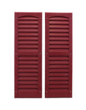 Shed Windows and More Louvered Shed Shutter or Playhouse Shutter Maroon 9 X 27 Sold by The Pair