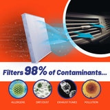 Fram Fresh Breeze Cabin Air Filter Replacement For Car Passenger Compartment W/Arm And Hammer Baking Soda, Easy Install, Cf10285