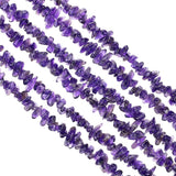 GemMartUSA Amethyst Natural Chip Beads, 34 Inch Bead Strand, 3-7mm, Polished Genuine Gemstones, Strung DIY Jewelry Making Suppli