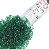 Miyuki Delica Seed Beads - Size 11/0 (1.6 mm), DB1894, Transparent Emerald Luster, 7.2 g, Approx. 1440 Beads, Made in Japan
