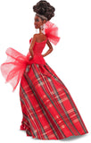 Barbie Signature Doll, 2024 Holiday Fashion Doll With Brown Hair Wearing Plaid Gown, Seasonal Collector Gift In Displayable Pack