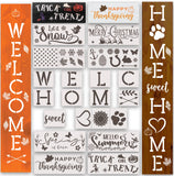 Welcome Stencil, Large Stencils for Painting on Wood Reusable, 26 PC Set to Celebrate Holidays, Home, Easter, Halloween, Christm
