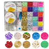 Tlismi Colorful Diy Bracelet Making Kit For Girls | Jewellery Making Polymer Flat, Letter Beads Set With Cutter & Elastic String
