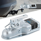 Nilight Straight Trailer Coupler with Security Latch&Chain for 1-7/8 Inch Hitch Ball, 2-Inch Channel,2000 LBS, Heavy Duty Traill