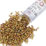 Miyuki Delica Seed Beads - Size 11/0 (1.6 mm), DB0501, 24K Gold Iris, 7.2 g, Approx. 1440 Beads, Made in Japan