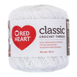 Red Heart Crochet Thread White 1 Pack of Crochet - Cotton - Size 10-350 Yards - Knitting/Crochet