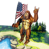 PQDGlobal 3D Bigfoot Popup Card - Handmade Sasquatch Paper Art for Birthday, Anniversary, Christmas, Father? Day - Unique Gift f