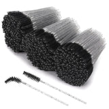 Tbestmax 800 Disposable Mascara Wands, Spoolies Brush for Eyelash Extensions, Crystal Black Spooly Eyelash Eyebrow Brushes Lash