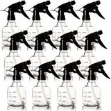 Youngever 12 Pack Empty Plastic Spray Bottles, Spray Bottles for Hair and Cleaning Solutions (12 Ounce)