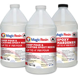 Deep Pour Epoxy Resin for River Table | 3 Gallon (11.4 L) | 4 Deep Pour & Casting Epoxy Resin Kit | Low Odor | Crystal Clear a