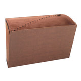 Smead TUFF Expanding File with Open Top, 21 Pockets, AZ, 15 x 10, Legal Size, 30% Recycled, Brown
