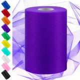 Swpeet 6 Inch by 100 Yards Purplish Red Tulle Fabric Roll, Fabric Spool Tulle Ribbon, Netting Polyester Spool Ideal for DIY Hand