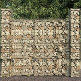 vidaXL Galvanized Steel Gabion Baskets Set of 3 | | Weather | Easy Assembly | HighlyStable and Durable