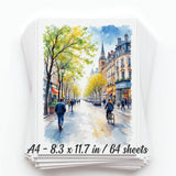 64 Sheets Watercolor Paper Pad - A4 8.3x11.7 - Water Color Paper 140lb/300gsm - 100% Cotton Pulp - Art Supplies for Kids & Adult