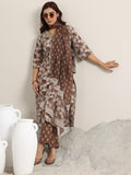 Libas Women'S Cotton Floral Kurta Set (400351 Brown