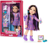 American Girl, AG Sisters Francie Doll, with Brown Eyes, Long Dark-Brown Hair with Purple Highlights, 14.5, Ages 4+