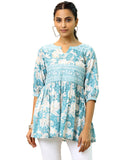 Libas Women'S Pure Cotton Anarkali Kurtis (29303I_Blue