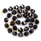 Malahill Wholesale Natural Stone Beads for DIY Jewelry Making Sold per Bag 5 Strands and one roll Cord Inside Faceted S Shape On