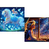 KEYRANKE 2 Pack Diamond Painting Kits for Adults 5D DIY Princess Diamond Art Kit Paint with Round Full Drill Diamonds for Beginn