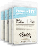 Shortie's Candle Company Baby Powder Wax Melts Bulk Pack - Formula 117-4 Highly Scented 3 Oz. Bars (12 Oz. Total) - Made with Na