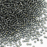Tibaoffy Transparent Grey with Silver Lined Beads Size 8/0 Crafts Glass Seed Beads 3mm for Jewelry Making (Total About 100g Abou
