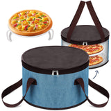 Yaomiao 2 Set Round Pie Carrier 11 x 7 Inch, Classic, Blue and Brown