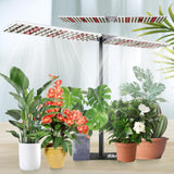 JCBritw 100W LED Grow Light Panel,Adjustable Free Standing Plant Light, White with IR Full Spectrum Grow Lamp on Stand for Indoo