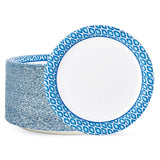 MUCHII Paper Plates 10 Inch, 150 Count Soak and Cut Proof, Blue Large Disposable Plates Bulk for Daily Use, Parties