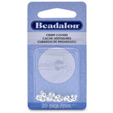 Beadalon Crimp Covers, 4 mm / .157 in, Silver Plated, 20 pc
