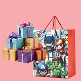 PPJ HAPPY BIRTHDAY (CARTOON HEROES PARTY HAMPER) (30 Pcs.) PAPER CARRY BAG, 10 Inch X 12 Inch X 4 Inch (MEDIUM) RETURN GIFT/K