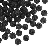 uxcell 100Pcs 10mm Rhinestone Clay Beads, Polymer Clay Crystal Bead Round Disco Shiny Ball Beads Bulk for DIY Bracelet Necklace