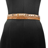 Purala Saree Waist Hip Belt Kamarband Jari Kas (Roj Gold)