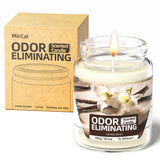 MicCai Vanilla Bean Odor Eliminating Candles for Home Scented, Eliminates 99% of Pet, Smoke, Food and Other Smell Quickly, Highl