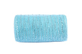 6 inch x 30 feet(10 Yards)-YYCRAFT Metallic Poly Mesh Ribbon(Aqua/Silver)