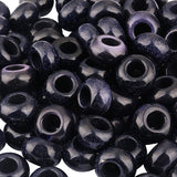 TUMBEELLUWA Natural Gemstone Beads for Jewelry Making, Rondelle Large Hole Loose Beads Pack of 15,Blue Sand Stone(8x14 mm)