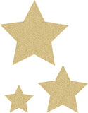 GOLD GLITZ STARS ACCENTS ASST SIZES