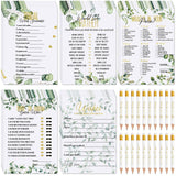 Outus 220 Pieces Bridal Shower Game Set - Fun Wedding Games Cards Supplies and Pencils Activity Accessories for Bride Groom Bach