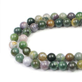 MJDCB AAA Natural Round India Agate Stone Beads Onyx Loose Beads for DIY Necklace Bracelat Jewelry Making Strand 15 (12mm)