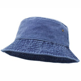 Store 2508 Bucket Hat Unisex | Wide Brim Washed Denim Cotton Outdoor Sun Hat Flat Top Cap For Fishing Hiking Beach Sports (In, A