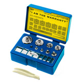 19 pcs Calibration Weight Set 100g - 10mg With Tweezers And Presentation Box For Accurate Precision Balancing Of Digital, Jewell