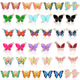 MARFOREVER 40Pcs/20 Pairs Butterfly Charms, Mixed Butterflies Charms for Jewelry Making, Assorted Enamel Butterfly Charm Pendant